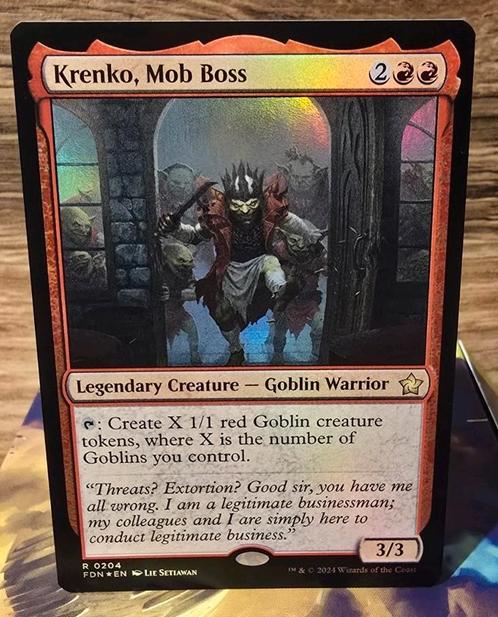 Packfresh Foil Krenko, Mob Boss MTG Magic The Gathering, Hobby en Vrije tijd, Verzamelkaartspellen | Magic the Gathering, Nieuw