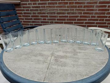 Set van 13 glazen - Ribbeldesign beschikbaar voor biedingen