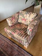 Bank met stoel, gebloemd, Minder dan 75 cm, Tweepersoons, Ophalen of Verzenden, Zo goed als nieuw