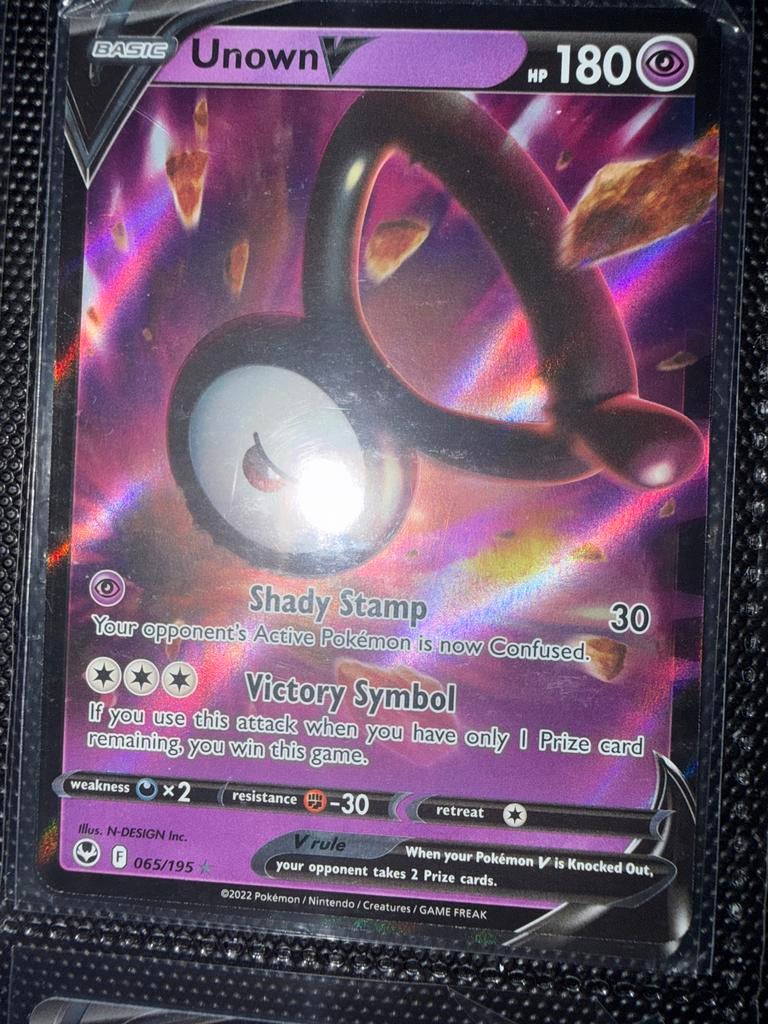 Unown V - 065/195 - Foil, Ophalen of Verzenden, Zo goed als nieuw, Losse kaart, Foil