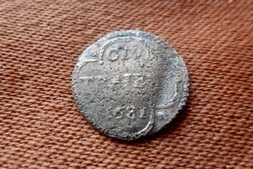 Mooie zeldzame DUIT 1681 van UTRECHT; bodemvondst!, Postzegels en Munten, Munten | Nederland, Losse munt, Overige waardes, Vóór koninkrijk