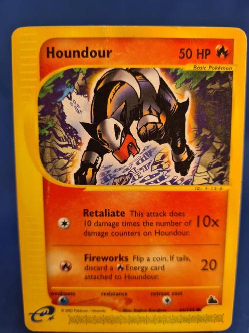 Houndour 66/144 - Skyridge, Hobby en Vrije tijd, Verzamelkaartspellen | Pokémon, Gebruikt, Losse kaart, Verzenden