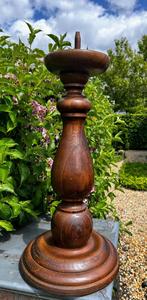 Te koop: eiken houten kandelaarsvoet €15,00, Ophalen, Gebruikt, Hout, Minder dan 25 cm