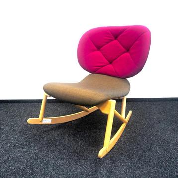 Moroso Klara Schommelstoel | Design Fauteuil | Roze / Bruin beschikbaar voor biedingen