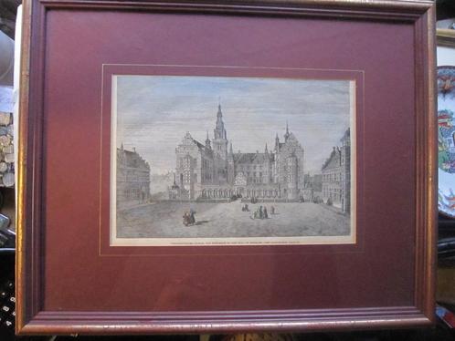 DENEMARKEN, 2 Mooie gravures in mooie lijsten, Antiek en Kunst, Kunst | Etsen en Gravures, Ophalen of Verzenden