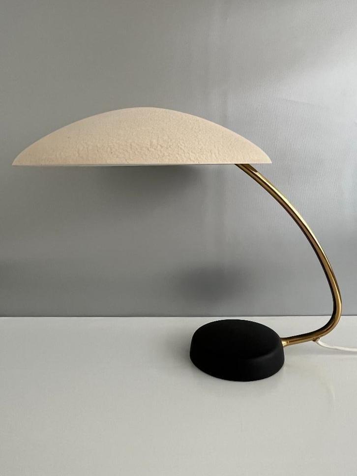 Bureaulamp 1956 Cosack model 7675 wit / zwart / messing, Antiek en Kunst, Antiek | Lampen, Ophalen of Verzenden