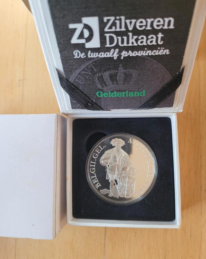 Zilveren Dukaat Gelderland 2016 Proof, Postzegels en Munten, Munten | Nederland, Losse munt, Overige waardes, Zilver, Ophalen of Verzenden