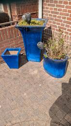 Stenen bloempotten, Tuin en Terras, Ophalen, Steen, Minder dan 60 cm, Rond