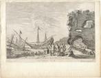 Melchior Küsell ets "Havengezicht 2", met oplegvel, Antiek en Kunst, Kunst | Etsen en Gravures, Ophalen