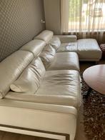 Witte bank, Huis en Inrichting, Banken | Sofa's en Chaises Longues, Ophalen, Gebruikt, Vierpersoons of meer, Leer