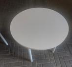 Ronde witte tafeltjes 2 stuks, Ophalen, Gebruikt, 50 tot 100 cm, Rond