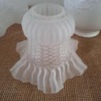 Brocante/vintage melkglas lampenkapjes, Ophalen of Verzenden