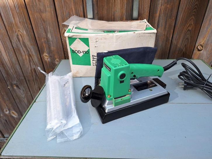 Hitachi SOD-110 vlakschuurmachine zgan, Doe-het-zelf en Verbouw, Gereedschap | Schuurmachines, Zo goed als nieuw, Vlakschuurmachine