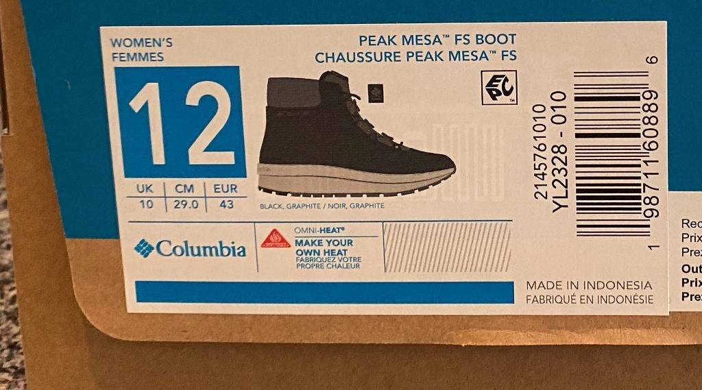 Columbia boots, Sport en Fitness, Ophalen of Verzenden, Nieuw, Schoenen