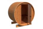 Barrelsauna Buitensauna Sauna Barrel Houtgestookt Thermowood, Nieuw, Complete sauna, Ophalen of Verzenden, Fins of Traditioneel