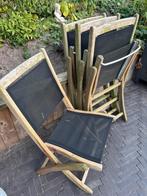 4 hardhouten tuinstoelen, Ophalen, Zo goed als nieuw, Hout