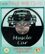 Muscle car Mustang auto vinyl klok wanddeco wand decoratie, Nieuw, Ophalen of Verzenden, Wandklok