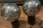 Twee Tafellampen Rookglas, Huis en Inrichting, Lampen | Vloerlampen, Ophalen, Zo goed als nieuw, Glas, Minder dan 100 cm