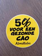 sticker AbvaKabo : 5% voor een gezonde CAO, Ophalen of Verzenden, Nieuw, Bedrijf of Vereniging