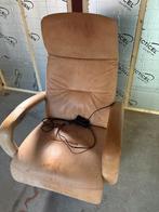 Vintage lederen fauteuil | 2 oktober ophalen, Gebruikt, Ophalen of Verzenden, 75 tot 100 cm, Leer