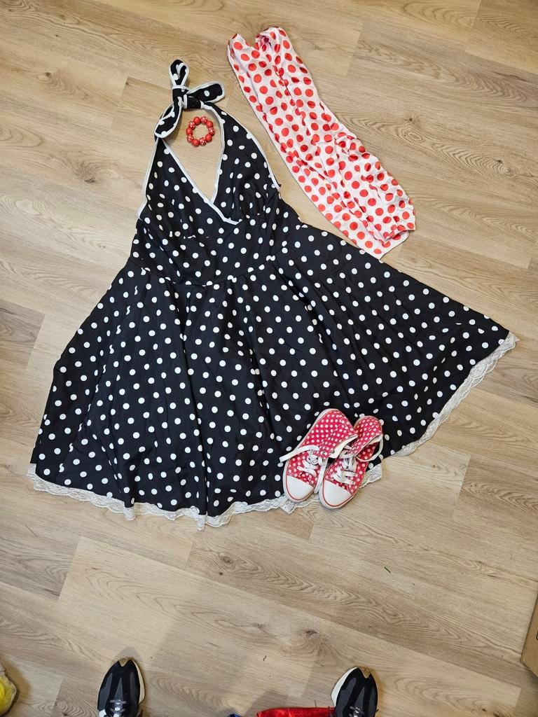 Rock & Roll Jurk - Carnaval - Maat 42, Kleding | Dames, Onbekend, Ophalen of Verzenden, Zo goed als nieuw, Maat 42/44 (L)
