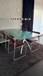 Rolf Benz eertafel met design stoelen, Ophalen, 200 cm of meer, 50 tot 100 cm, Zo goed als nieuw