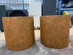Set plantenbakken cortenstaal coating, Ophalen, Rond, Nieuw, 60 tot 100 cm