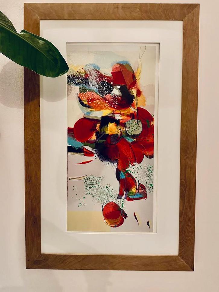 Zeefdruk Pieter Vermeulen ‘dol dansend’, Antiek en Kunst, Kunst | Litho's en Zeefdrukken, Ophalen of Verzenden