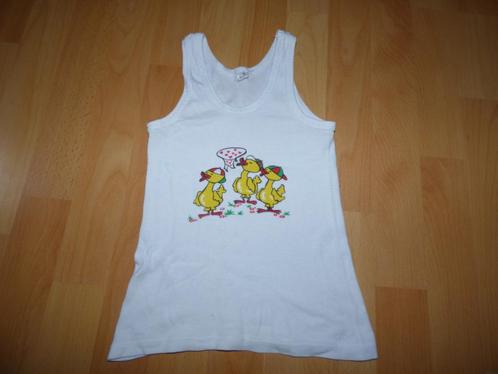 Wit hemd met leuke eendjes van Beeren, maat 116 ZGAN!, Kinderen en Baby's, Kinderkleding | Maat 116, Zo goed als nieuw, Meisje