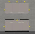 Bruynzeel keuken 180 cm  NIEUW IN DOOS, Ophalen, Wit, Nieuw, Enkelwandige keuken