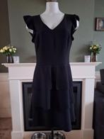 Caroline Biss zwart LBD strook ruches jurk M 38 ruches, Kleding | Dames, Jurken, Maat 38/40 (M), Verzenden, Zwart, Zo goed als nieuw