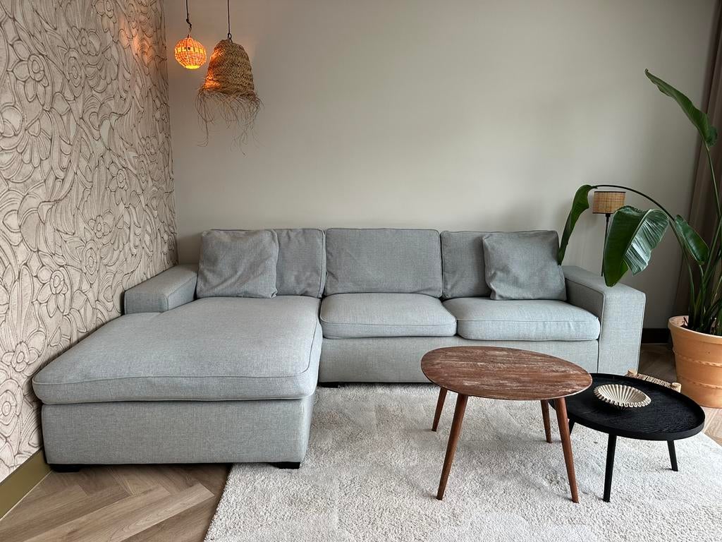 Mooie grote loungebank met chaise longue, Huis en Inrichting, Banken | Complete zithoeken, Ophalen, Gebruikt