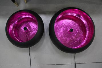 Gave aparte ronde wandlampen zwart & roze Light & Living 9x beschikbaar voor biedingen