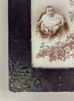Antieke Franse fotolijst met foto van dreumes, Ophalen of Verzenden