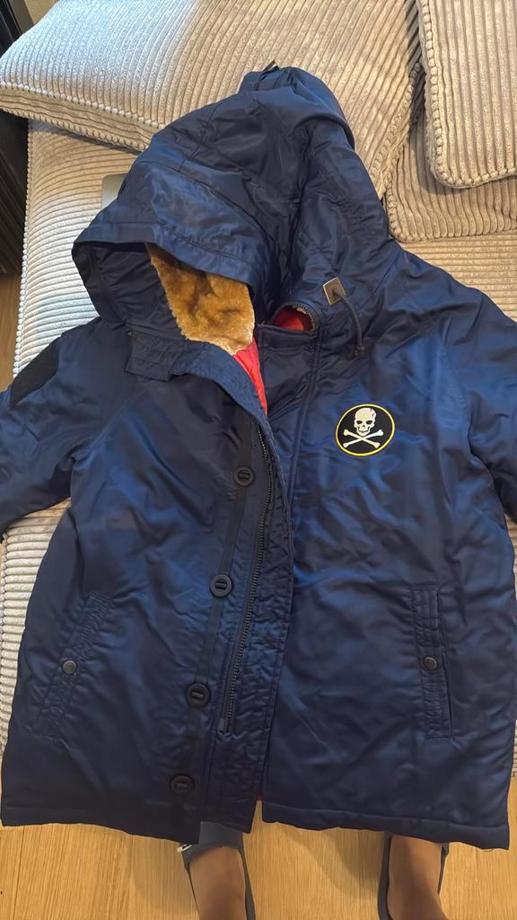 Macross UN Spacy jas – VF-1S Roy Focker Special – maat L, Kleding | Heren, Jassen | Zomer, Zo goed als nieuw, Blauw, Ophalen of Verzenden