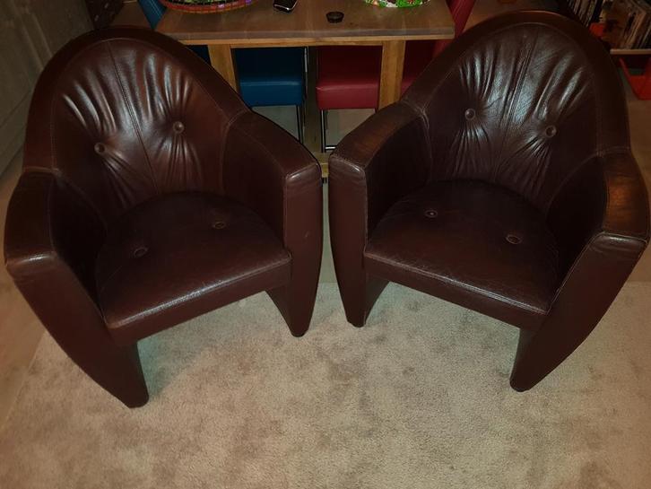 2 Leolux Carabas fauteuils., Huis en Inrichting, Stoelen, Gebruikt, Twee, Ophalen