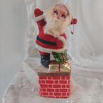 Vintage kerstman op schoorsteen, Diversen, Kerst, Ophalen of Verzenden