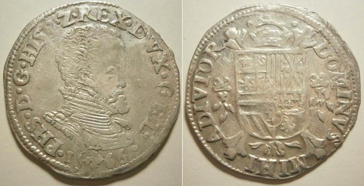 Gelderland 1/5 Philipsdaalder 1566 aUNC, Postzegels en Munten, Munten | Nederland, Losse munt, 2½ gulden, Vóór koninkrijk, Zilver