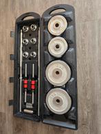 50 KG Chrome Halterset met Koffer, Ophalen, Zo goed als nieuw, Benen, Halterset