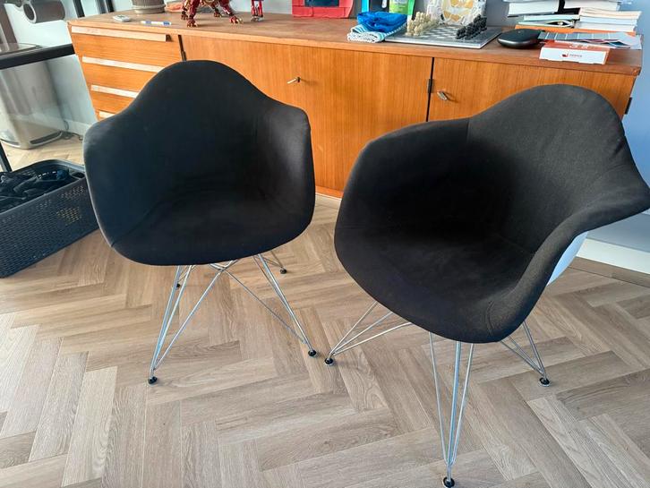 4x Eames Replica Eetkamerstoelen, Huis en Inrichting, Stoelen, Gebruikt, Vier, Wit, Ophalen