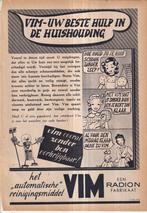 Retro reclame 1941 Vim fabrikaat oorlogstijd beste hulp, Verzamelen, Ophalen of Verzenden