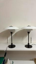 Set Louis Poulsen PH 3,5 - 2,5 tafellamp wit, Ophalen, Poulsen, Minder dan 50 cm, Glas