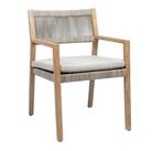 2x accacia houten stoelen, zand kleurig, Ophalen of Verzenden, Zo goed als nieuw, Hout
