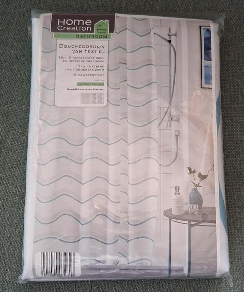 NIEUW!! Mooi douchegordijn 180x200, Huis en Inrichting, Badkamer | Badtextiel en Accessoires, Nieuw, Overige typen, Wit, Ophalen of Verzenden