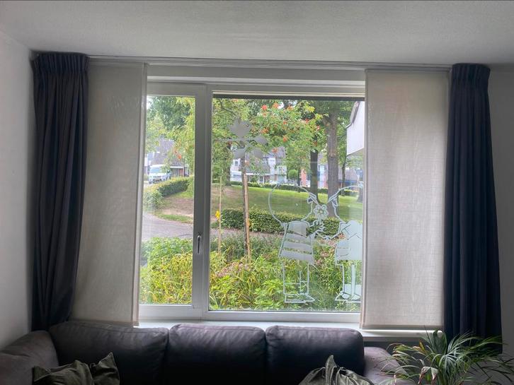 Gordijnen met vitrage, Huis en Inrichting, Stoffering | Gordijnen en Lamellen, Zo goed als nieuw, 200 cm of meer, Ophalen of Verzenden