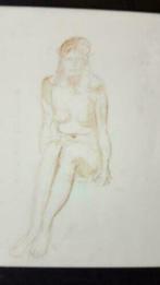 Originele aquarel Dirk Smorenberg naakt, Antiek en Kunst, Kunst | Tekeningen en Foto's, Ophalen