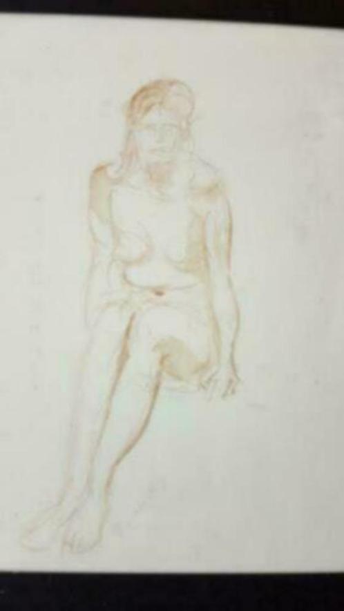 Originele aquarel Dirk Smorenberg naakt, Antiek en Kunst, Kunst | Tekeningen en Foto's, Ophalen