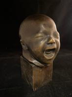Bronzen Buste van Huilende Baby, Antiek en Kunst, Kunst | Beelden en Houtsnijwerken, Ophalen of Verzenden