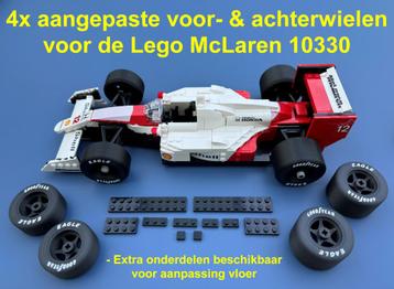 4x aangepaste voor & achterwielen voor de Lego McLaren 10330 beschikbaar voor biedingen