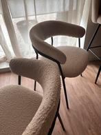 4 Kwantum Teddy/Bouclé Eetkamerstoelen - Zo Goed Als Nieuw!, Huis en Inrichting, Stoelen, Ophalen, Overige kleuren, Zo goed als nieuw